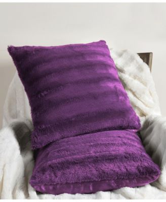 Faux-Fur 2-Pack Decorative Pillows, 20" x 20"