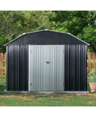 10&#39;x12&#39; Metal Storage Shed with Lockable Doors