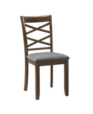 Streamdale Walnut Wood Dining Chairs Set of 4