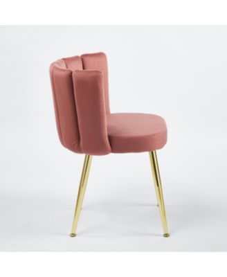 Streamdale Modern Velvet Dining Chair (Set of 2) with Gold Legs