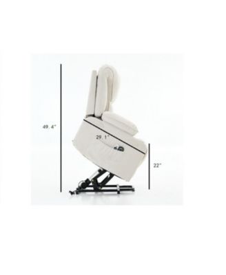 Streamdale Ivory Remote-Controlled Heating and Massage Assistive Recliner for Seniors