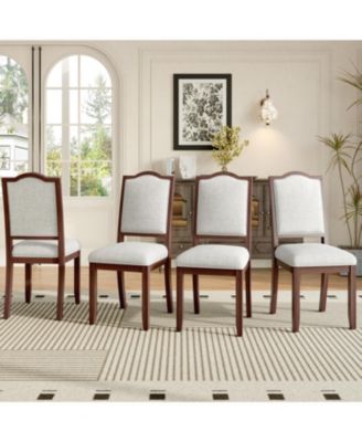 Farmhouse Upholstered Dining Chairs Set of 4