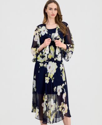 Women's 2-Pc. Floral-Print Jacket & Dress Set