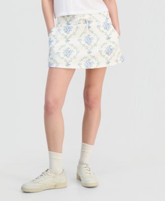 Juniors' Paisley-Print Drawstring Skort