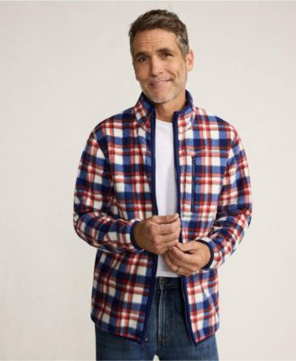 Big & Tall Print Full Zip High Pile Fleece Jacket