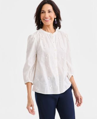 Women's Cotton Embroidered Blouse