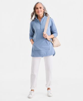 Women's Luxsoft Fleece Quarter-Zip Tunic Sweatshirt