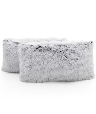 Shaggy 2-Pack Decorative Pillows, 12" x 20"