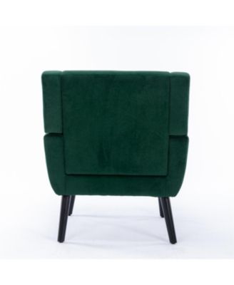 Velvet Accent Chair with Black Legs