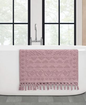 Nellore Fringe Cotton Bath Rug, 26" x 49"