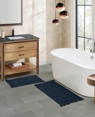 French Connection Nellore Fringe Cotton 2-Pc. Bath Rug Set