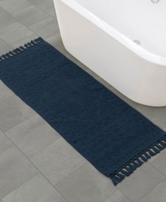 French Connection Nellore Fringe Cotton Bath Rug, 24" x 64"