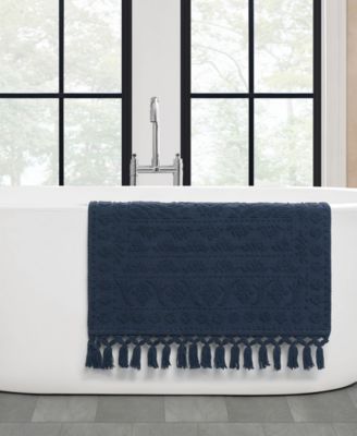 French Connection Nellore Fringe Cotton Bath Rug, 26" x 49"