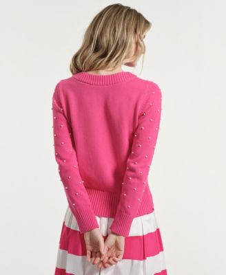 Women's Beaded Crewneck Sweater