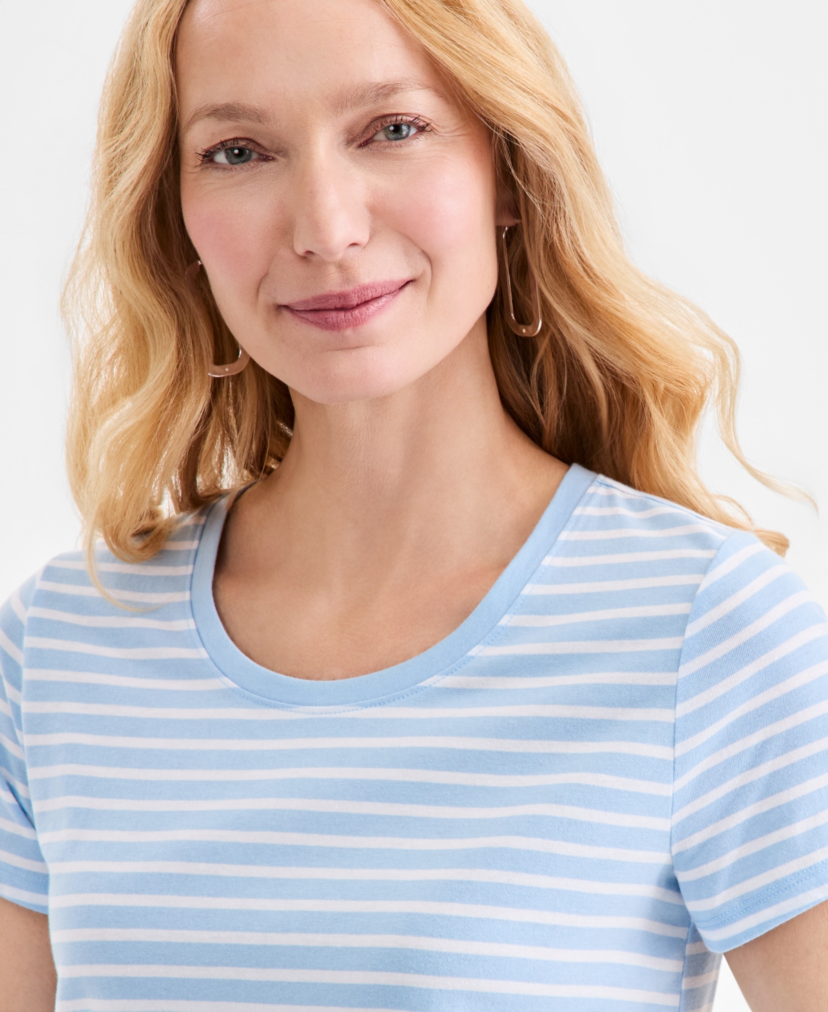 Style & Co Women's Printed Short-Sleeve Crewneck Top, Macy's Exclusive