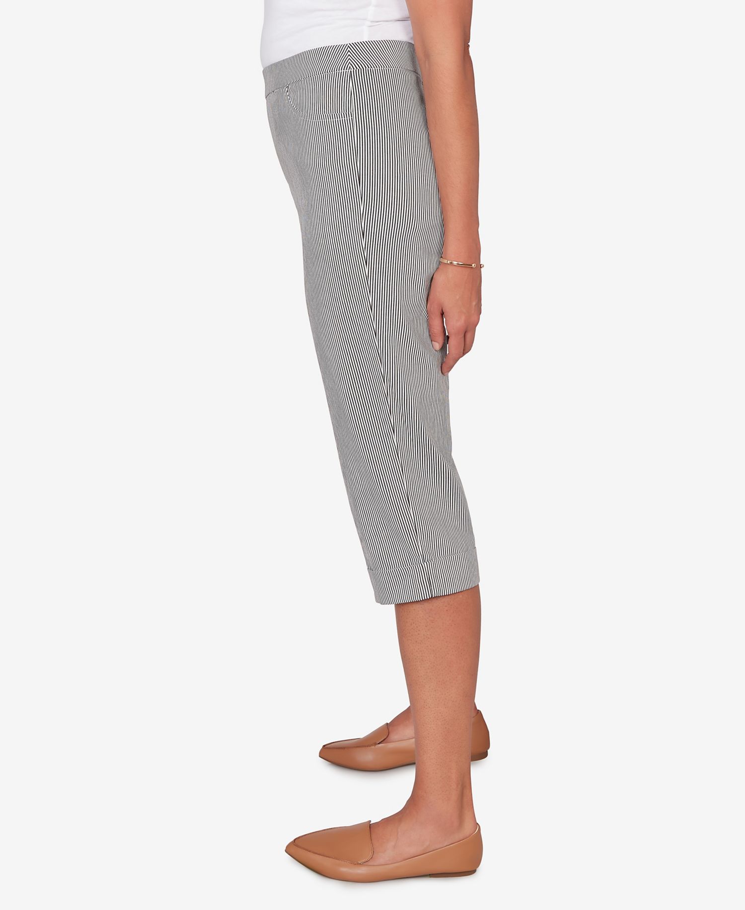 Women's Classic Stretch Stripe Clamdigger Capri Pants