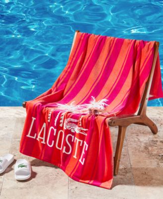Lacoste Palm Trees Cotton Beach Towel, 36" x 72"