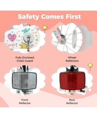 Kids Adjustable Training Bike with Dual Brake and Safety Features