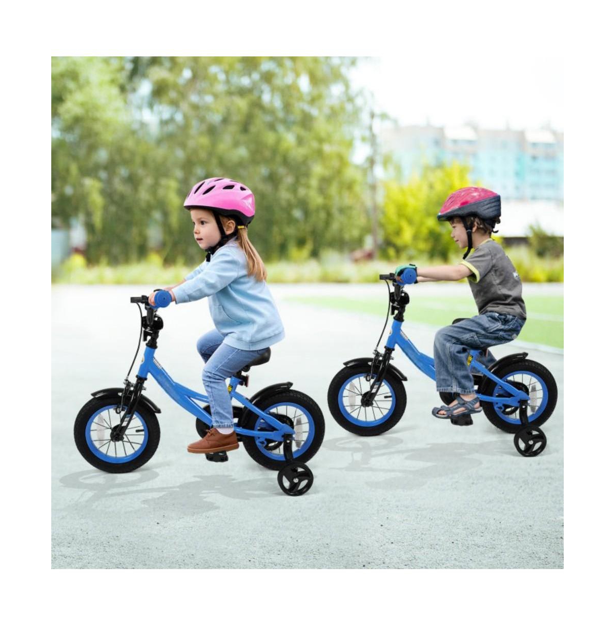 Hongge Inch Kids Bike with Training Wheels and Adjustable Seat