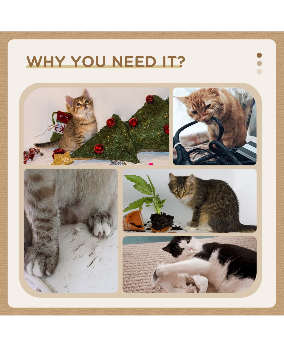 Zeus & Ruta PawHut 3 Level Cat Tree Sisal Posts Badminton Toy Soft Cushions Play Areas