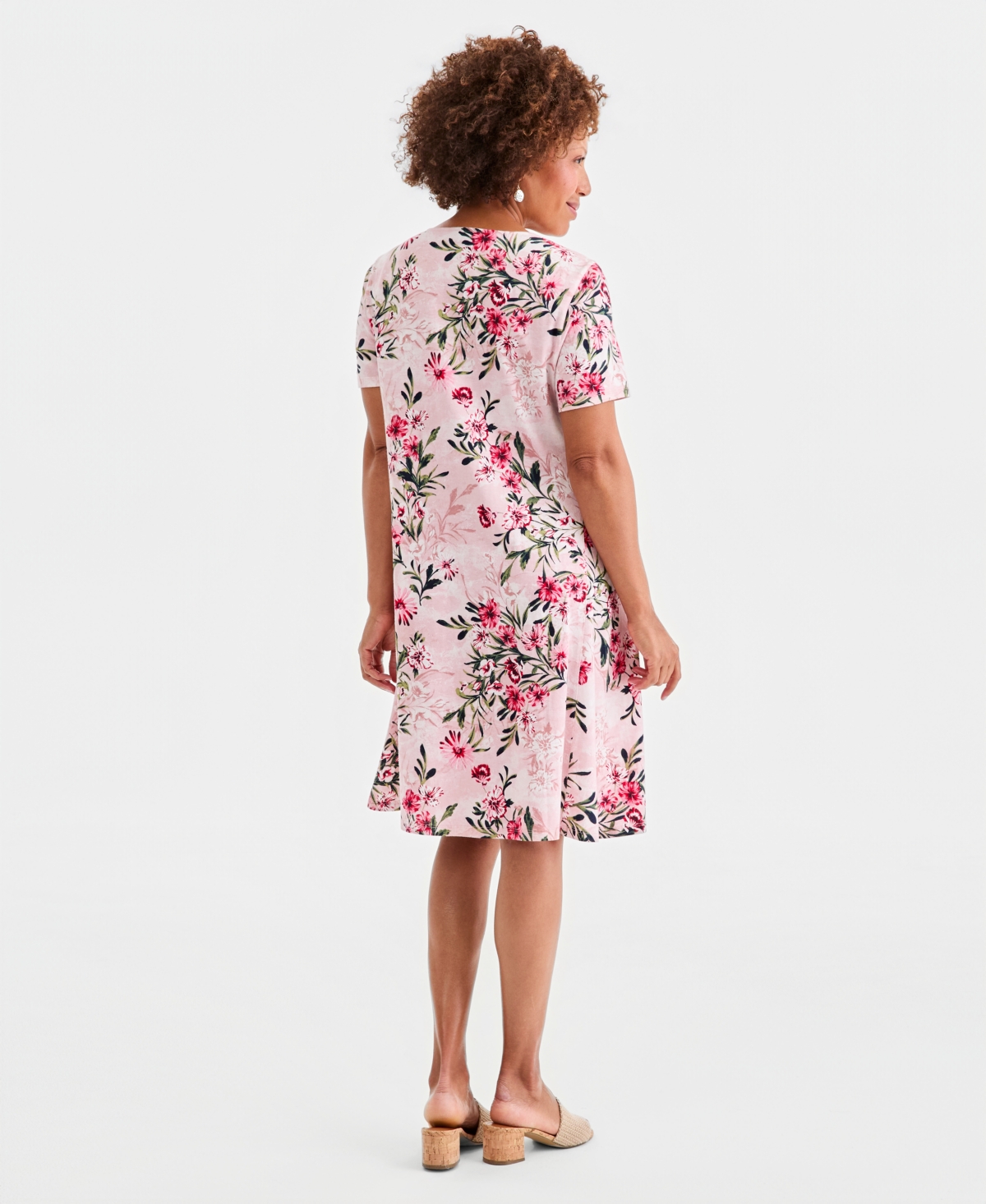 Style & Co Women's Printed Short-Sleeve T-Shirt Dress, Macy's Exclusive