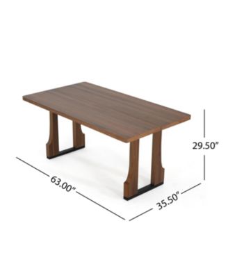 63" Rectangular Dining Table (Walnut