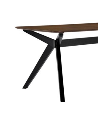 Wood Dining Table ,Walnut+Black