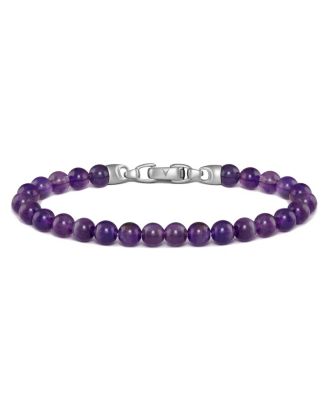 Men's Spiritual Bead Bracelet, 6mm - Amethyst