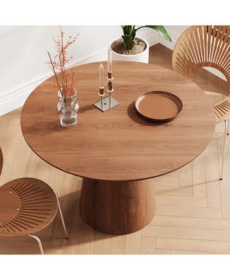 43" Round Wood Dining Table