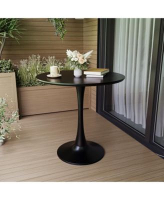 31.5" Black Round Tulip Dining Table