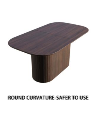 63" Brown MDF Dining Table (4-8 Person)