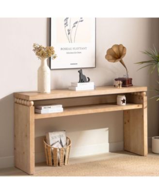 Rustic Console Table with Shelf