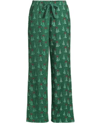 Women's Petite Flannel Wide Leg Sleep Pants