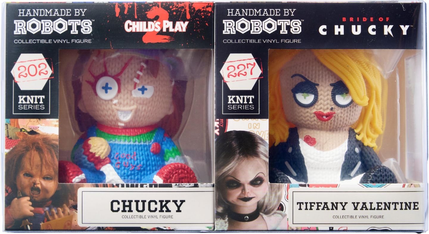Детские фигурки Handmade By Robots Bride of Chucky Chucky & Tiffany 5.1" 2-Piece Collectible Vinyl Figures, Ages 14+ — фото 1