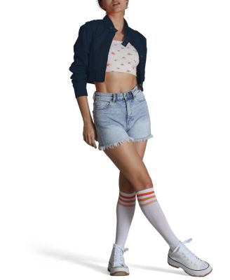 Women's Mini Cropped Racer Jacket