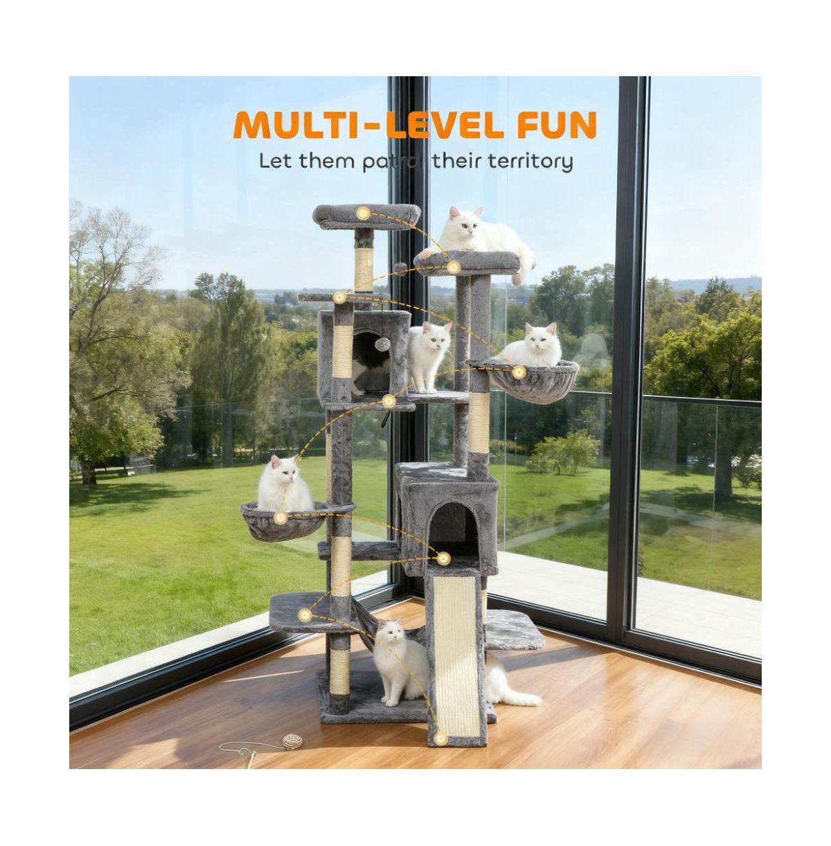 Zeus & Ruta 69 Multi Level Cat Tower Cat Tree