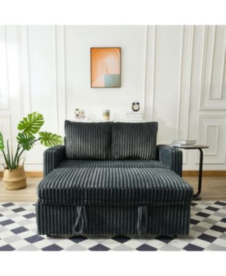 53" Corduroy Sleeper Sofa Recliner w/ USB - Living Room/Office