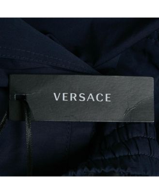 Men's Pre-Owned Balenciaga men Mcqueen Black Logo Embroidered Denim Shorts