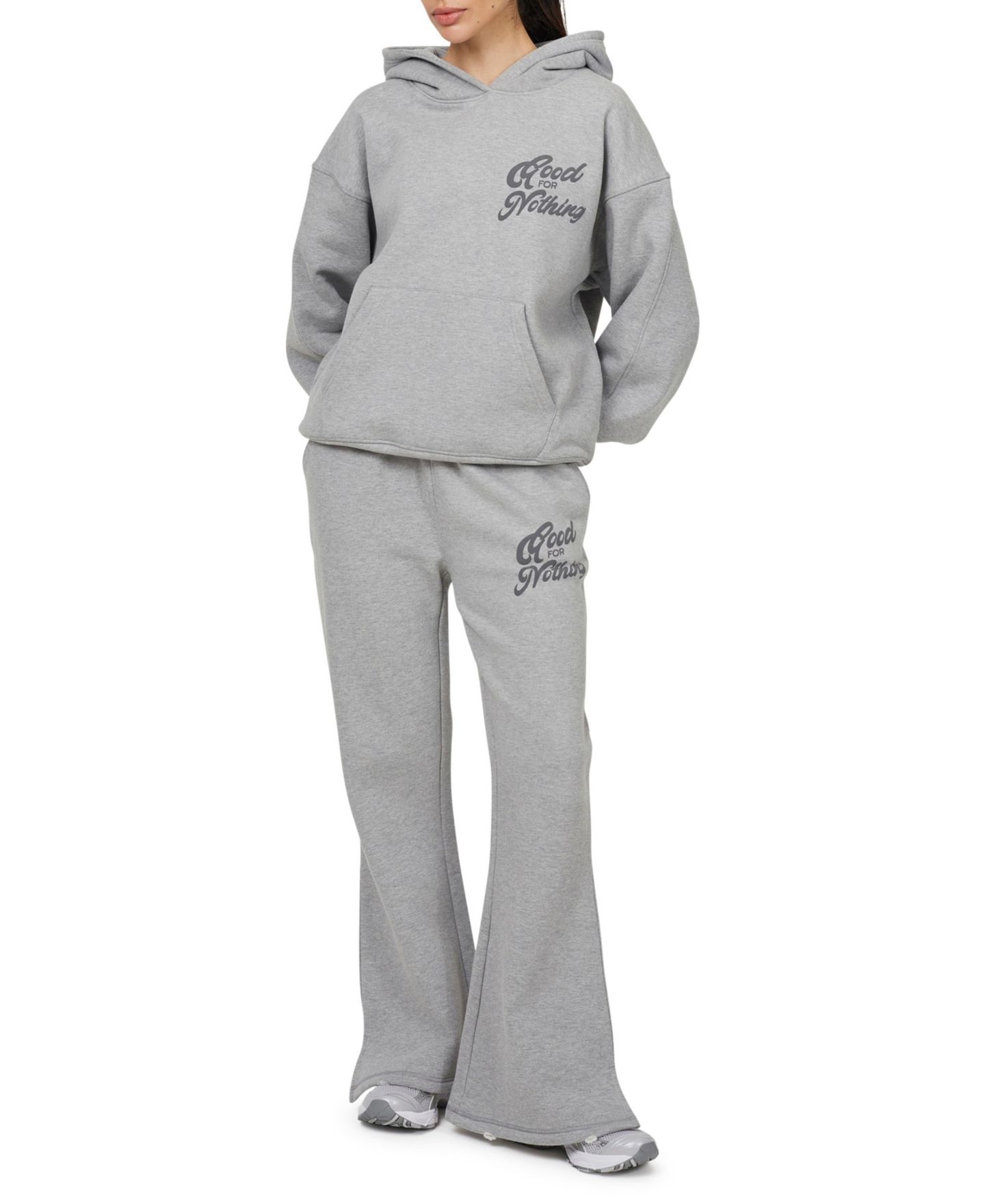 Женские брюки Good For Nothing Funk Relaxed Flared Jogger, цвет: Серый — фото 7