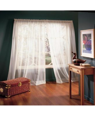 Rhapsody Voile Sheer Sheer Texture and Supple Drapeability Rod Pocket Light Filtering Curtain Panel 54" x 84" White