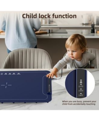 Warming Mat for Food, 3-Temp Electric Warmer (140/176/212°F), 250W Low Energy, Auto Shut-Off & Child Safety Lock, Portable Roll-Up Silicone