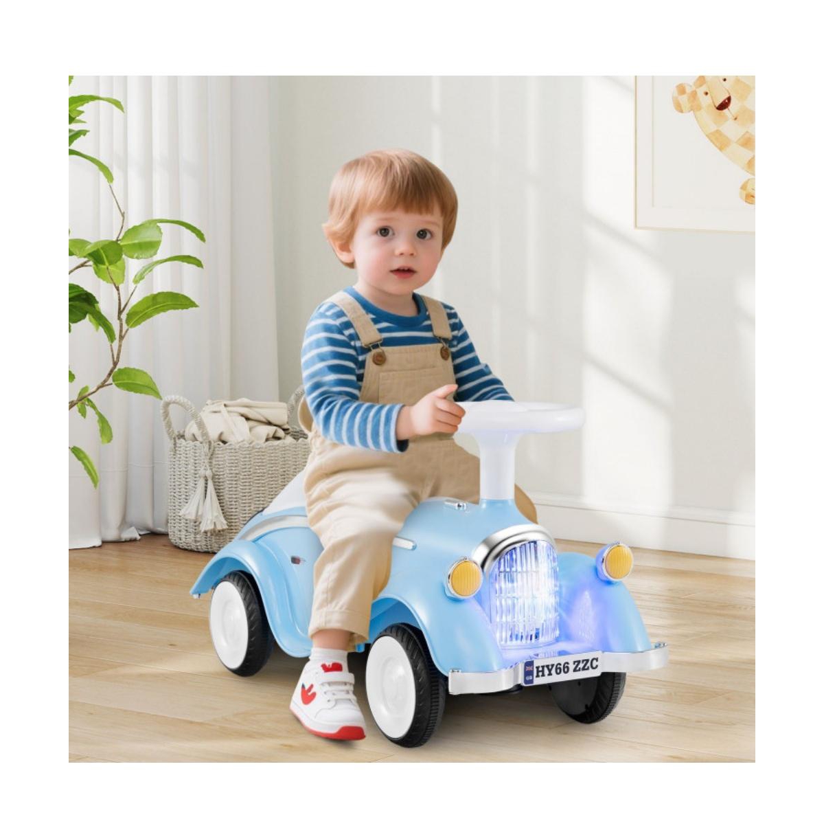 Hongge Toddler Ride On Sliding Car with Horn and Led Headlight
