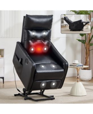 Power Lift Recliner Chair with Massage Heavy Duty Motion Mechanism and One USB for Charging