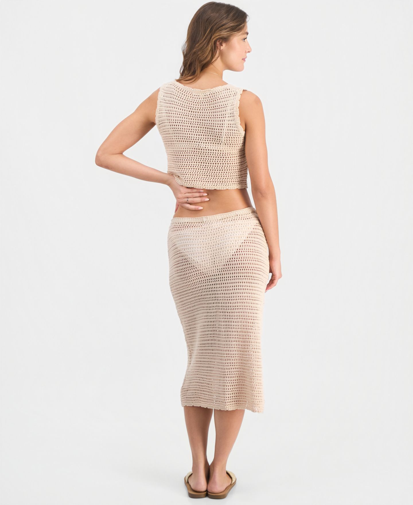 Женская юбка Miken Swim Cover-Up Midi, цвет: Biscotti — фото 2