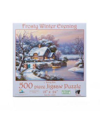 Frosty Winter Evening 500 piece Jigsaw Puzzle for Adults