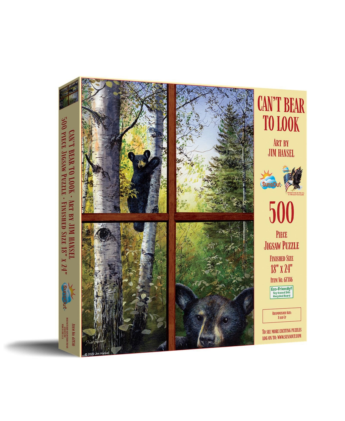 SunsOut Can't Bear to Look 500 piece Jigsaw Puzzle for Adults