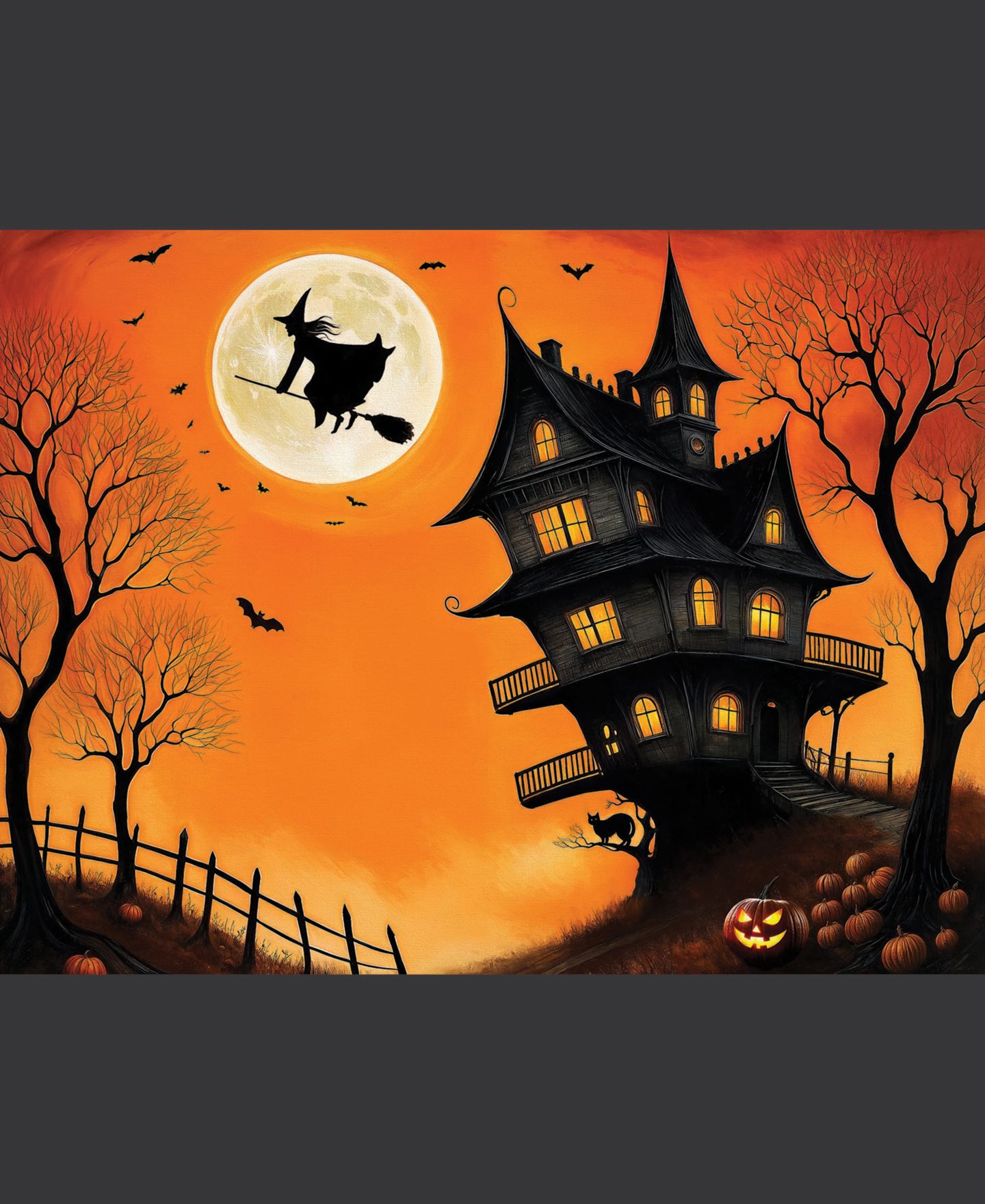 Детский пазл SunsOut Haunted Halloween House and Witch 500 Piece Jigsaw Puzzle, от 15 лет — фото 5