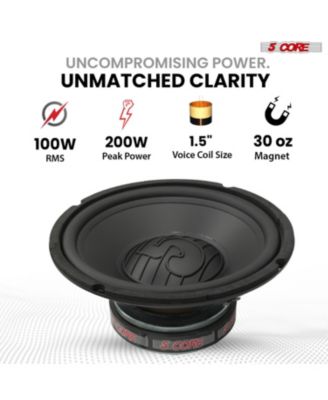 8 Inch Woofer 200W Car Subwoofer 4Ohm Replacement Deep Sub w Poly Cone - WF 8 120 PP 4OHM