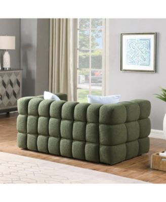 Olive Green Boucle 2-Seater Sofa