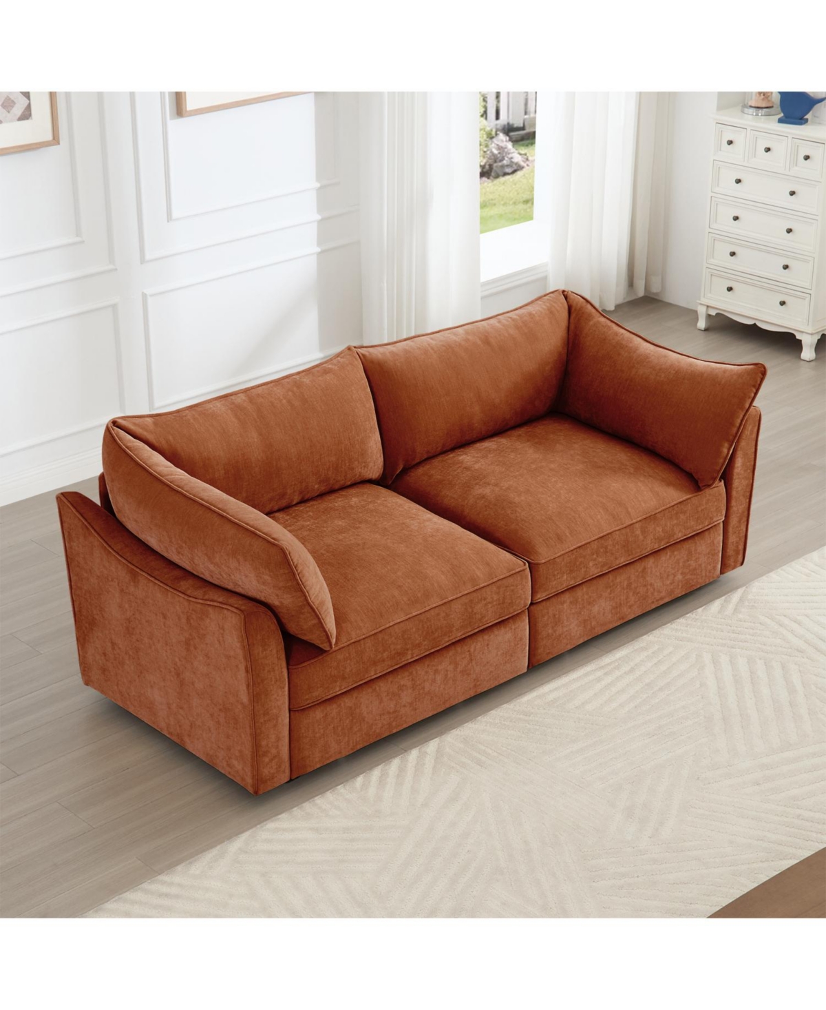Streamdale Furniture Chenille 2-Seater Sofa with Underseat Storage